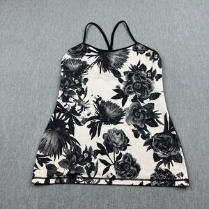 lululemon athletica Black and White Floral Tank Top